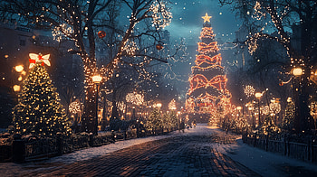 Aesthetic Christmas: Wonderland, christmas aesthetic, Christmas, holiday lights, winter, festive decorations HD wallpaper