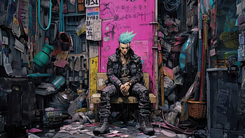 Cyberpunk Boy Set For The Next Gig, cyberpunk, scifi, artist, artwork, digital-art HD wallpaper