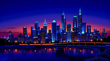 New York Neon Skyline Dreams Cityscape, new-york, neon, skyline, dreams, purple, sky, city, artist, artwork, art, digital-art, ai, deviantart HD wallpaper