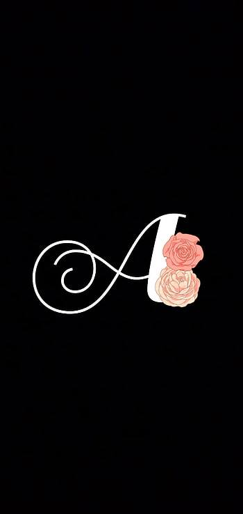 Letter A initial, letter_A, flowers, initials HD phone wallpaper