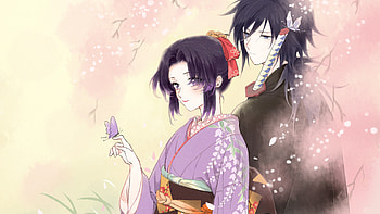 GiyuShino Giyuu Tomioka Shinobu Kochou Demon Slayer Kimetsu no Yaiba HD wallpaper