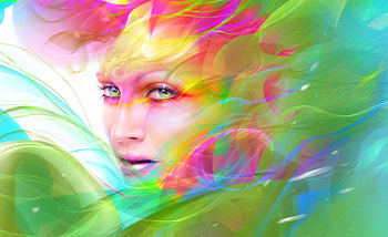 Rainbow Goddess, sexy, babe, rainbow, fantasy, colors, hot HD wallpaper