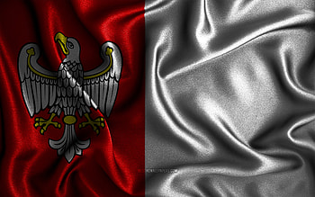 Greater flag, , silk wavy flags, polish voivodeships, Day of Greater, fabric flags, Flag of Greater, 3D art, Greater, Europe, Voivodeships of Poland, Greater 3D flag, Poland HD wallpaper