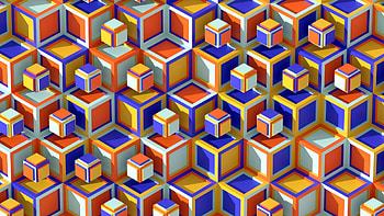 Mixed Colors Geometric Cubes Squares Shapes Abstraction Abstract HD wallpaper