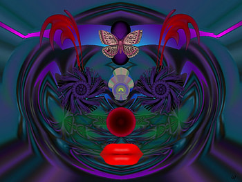 Smoochie, eye candy, abstract, 3d, fractal, collage HD wallpaper