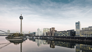 Dusseldorf Skyline, Travels, Background , Baltana HD wallpaper