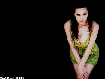 green dress, sexy, woman, nice, beauty HD wallpaper