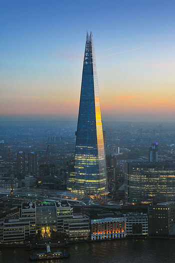 The Shard, Night view, London buildings, Landmarks HD phone wallpaper
