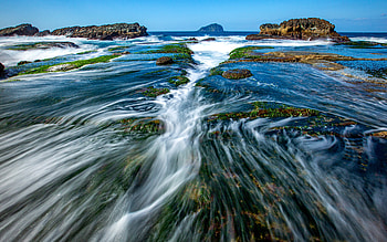 Whirlpool, flow, water, ocean HD wallpaper