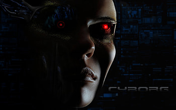 cyborg woman, cyborg, black, robot, woman HD wallpaper
