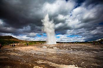 The Great Geysir, Geothermal area, Josh Ellis graphy, Geysir HD wallpaper