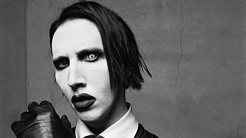 Preview marilyn manson, face, makeup, gloves, eye HD wallpaper