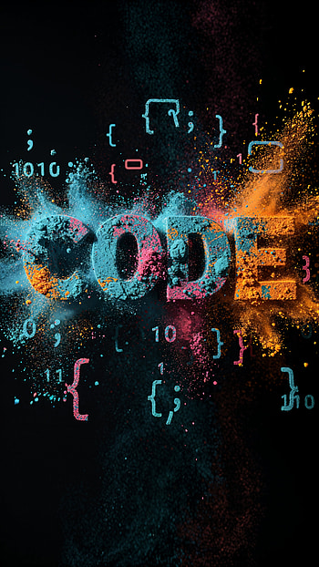 Code Burst | Neon Code Splash | Pixel Dust Code | Explosive Code | Code Pop HD phone wallpaper