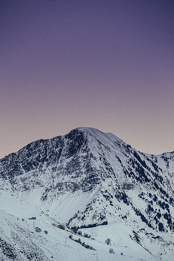 Nature, Twilight, Snow, Mountain, Vertex, Top, Dusk, Snow Covered, Snowbound HD phone wallpaper
