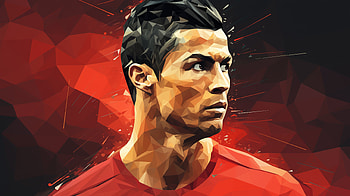Cristiano Ronaldo Geometric Art, Cristiano Ronaldo, Sports HD wallpaper