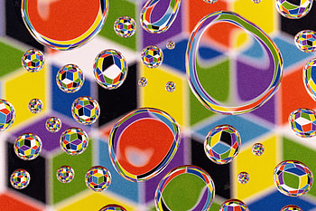 Bubbles, drops, multicolored HD wallpaper