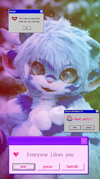 kawaii Retro furry, Wave, Fluffy, Aesthetic, Cute, Pink, Purple, Cool, Windows HD phone wallpaper