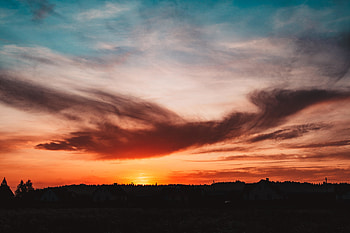 Clouds, nature, sky, sunset, afterglow HD wallpaper