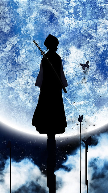 Rukia Under Moonlight — Bleach Anime ( & Android), moon, Rukia Kuchiki, Anime, Bleach HD phone wallpaper