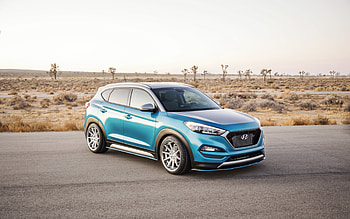 Hyundai Tucson, front view, exterior, blue Hyundai Tucson, Tucson tuning, Korean cars, Hyundai HD wallpaper