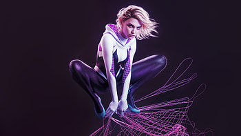 Spider Gwen Web Of Destiny, gwen-stacy, superheroes, artwork, digital-art, ai, deviantart HD wallpaper