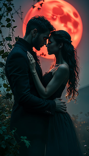 Moonlit Passion: A Dark Romance , Romantic, moonlight, couple, night HD phone wallpaper