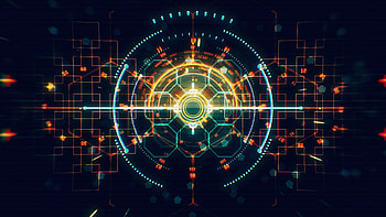 Abstract, Pattern, Glow, Geometric, Hologram HD wallpaper