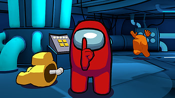 Among Us Game – Crewmate and Impostor Encounter, video game, Among Us HD wallpaper