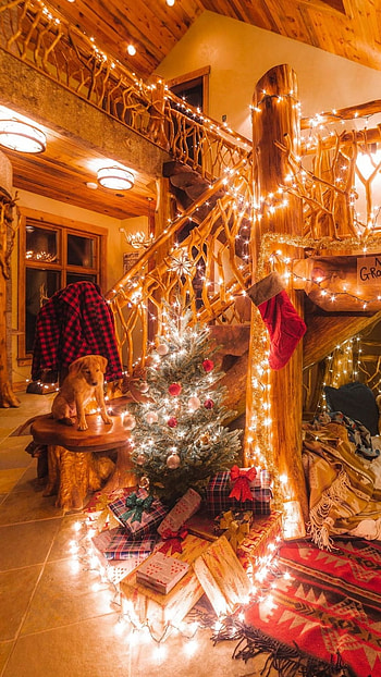 Lighting House, Christmas HD phone wallpaper