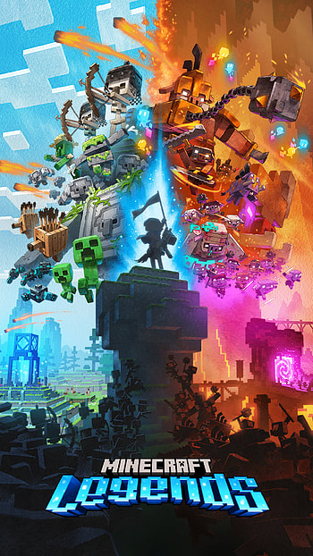 Minecraft Legends Cover, video game, Minecraft Legends, Minecraft, fantasy HD phone wallpaper