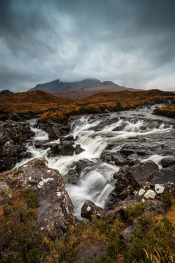 Nature, Rivers, Stones, Waterfall, Fog, Flow HD phone wallpaper