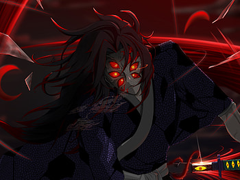Kokushibo, Kokushibo (Demon Slayer), Anime, Demon Slayer: Kimetsu no Yaiba, dark anime HD wallpaper