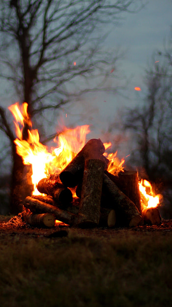 Bonfire, Fire Aesthetic HD phone wallpaper