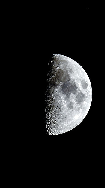 Dark, sky, half moon, . moon, Space , Background , Dark Half Moon HD phone wallpaper