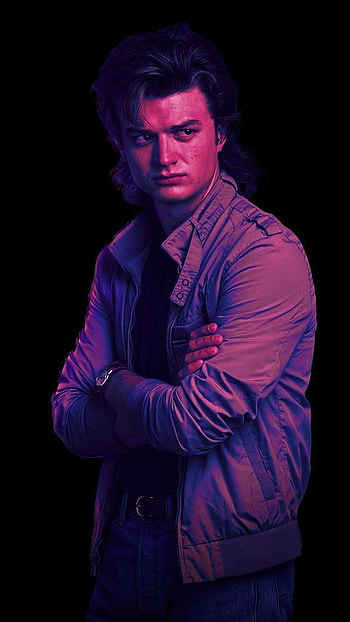 Steve Harrington, Dark Theme, Background HD phone wallpaper