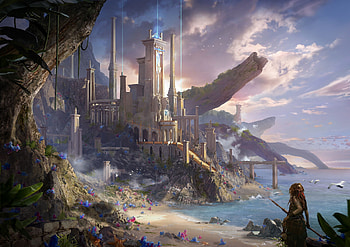 Wonderland, fantasy, city, fantasy city HD wallpaper
