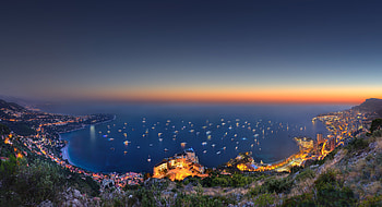 Cities, Night, View From Above, Monaco, Yacht Show 2014 HD wallpaper