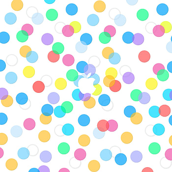 Apple Logo Colorful Dots Pattern iPad HD phone wallpaper