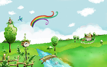 Rivers, , Rainbow HD wallpaper