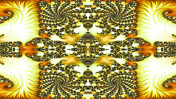 Trippy Psychedelic Fractal, trippy, psychedelic, aesthetic, yellow, Abstract, fractal HD wallpaper