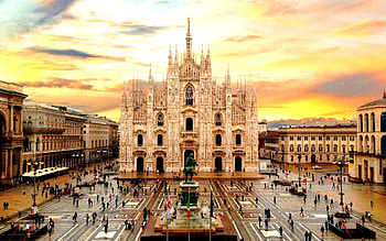 Milan cityscape, Urban vibes, Stunning visuals, Italian charm HD wallpaper