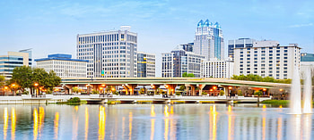 Orlando Skyline, Travels, Convenient hotels, Downtown stay HD wallpaper