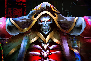 Skull, art, king, Ainz Ooal Gown HD wallpaper