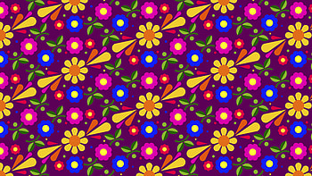 Flowers, Patterns, Vector, Multicolored, Motley HD wallpaper