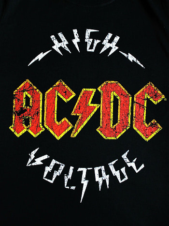 AC DC High Voltage Official Hard Rock And Roll Music Black Mens T Shirt. Rock Band Logos, Rock Band Posters, Rock N Roll Music HD phone wallpaper
