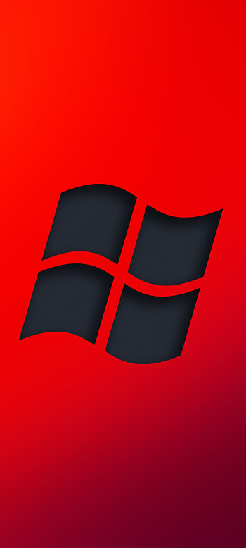 Windows Black in Red, os, , logo, company, technology, , microsoft HD phone wallpaper