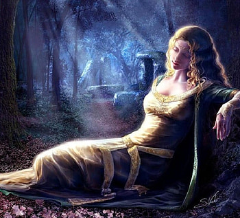 Sleeping Princess, sunlight, path, sleeping, woman, ruins, waiting, autumn, princess, forest HD wallpaper