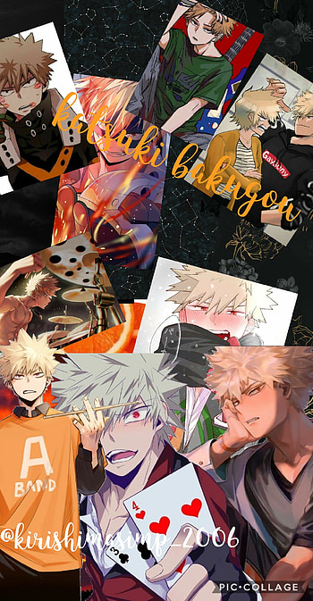 Katsuki bakugou, orange, mha, black, bnha, class 1a, cute, anime HD phone wallpaper