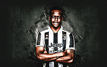 Denis Zakaria, Juventus FC, Swiss football player, midfielder, portrait, Zakaria Juventus, gray stone background, football HD wallpaper