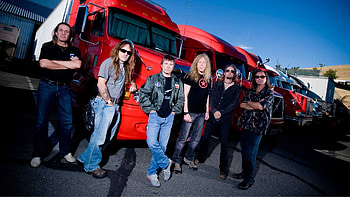 Preview iron maiden, band, trucks, sky, look HD wallpaper